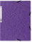 Exacompta 55508E Einschlagmappe. Aus extra starkem Colorspan-Karton mit 3 Innenklappen und 2 Gummizügen DIN A4 violett Sammelmappe Dokumentenmappe für Büro und Schule, 1 Stück