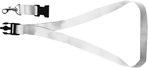 Geschenkartikel Schlüsselband 25 mm Bedruckt mit Ihrem eigenen Schriftzug (Weiss)