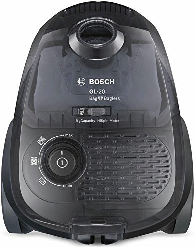 Bosch BGL2B1128 GL-20 Bag & Bagless Aspirateur avec Sac, 700 W, Filtre hygiénique, Gris