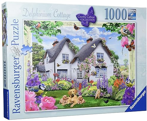 Ravensburger 19496 Country Collection Delphinium Cottage Puzzle (1000-piece)