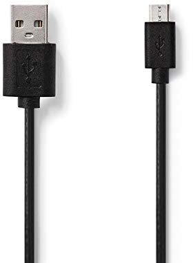 KnnX 28074 - USB 2.0 Cable - A Male to Micro-B - Length: 5 Metres - Combined Charging and Data Transfer for Android Smartphones
