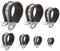 Rohrschellen mit Gummieinlage Auswahl: Ø 20mm / Band 20mm, 6 Stück