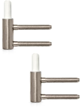 Gedotec Einbohrband Variant-Rahmenteil V 3400 WF für Drehtüren | Stahl vernickelt | Anschlag DIN links & rechts | Tragkraft 40 kg | 2 Stück - Türbander für Zimmertüren - Innentüren an Holz-Zargen