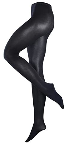 ESPRIT Cotton W Ti opaques unis 1 paire, Collants Femme, Bleu Marine 6120, 36-38