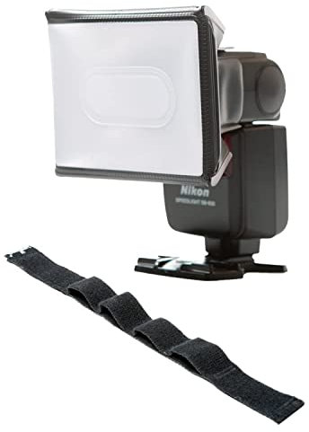 LumiQuest Mini SoftBox LQ-108S, Flash Diffuser & Light Softener, Universal Classic Design for External Camera Flashes, with UltraStrap