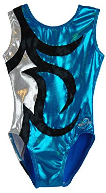Obersee Mädchen O3gl041cxs Turnanzug, Abby Turquoise, Cxs (3-4 Years)