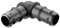 ABRISA Codo para manguera de riego, Negro, 16 mm