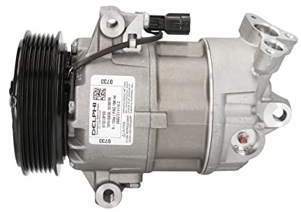 DELPHI A/C Kompressor für Klimaanlage Klimakompressor mit ID: 5CVC PAG 46 mit 115mm Riemenscheibe Kompatibel mit RENAULT Clio 3 Schrägheck BR0/1, CR0/1 8200421255 8200688814 8200892677 TSP0155830
