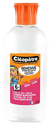 Cléopâtre - AD125X - Adhésive - Flacon de Colle transparente forte avec Embout biberon 100 g