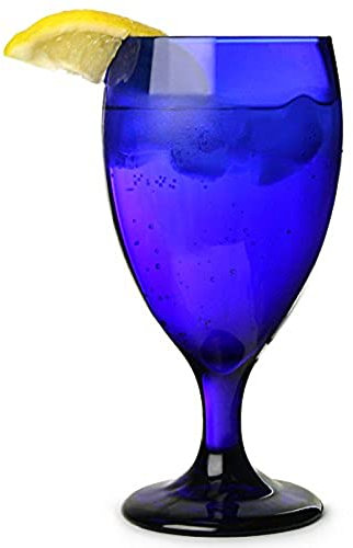 Libbey 4116SRB - Vaso de té helado azul cobalto, capacidad de 460 ml, paquete de 4