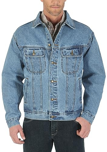 Wrangler Mens Rugged Wear Unlined Denim Jacket, Vintage Indigo, 4X-Large US