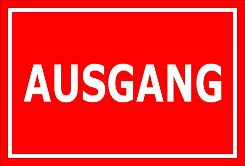 Melis-Folienwerkstatt Schild - Ausgang - 45x30cm | 3mm Hartschaum – S00085-096-D 20 VAR