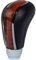 AUTO-STYLE Universelle Schaltknauf M-7 - Schwarz Leder/Poliert/Holz