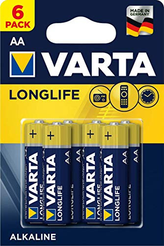 Varta Longlife Alkalibatterien, AA (LR6), 6 Stück