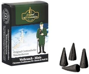 Crottendorfer Räucherkerzen - Mini Räucherkerzen - 24 Stück pro Packung - Duftnote: Weihrauch