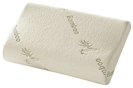 Demiawaking Oreiller cervical en fibre de bambou à rebond lent en mousse à mémoire de forme avec housse en velours lavable