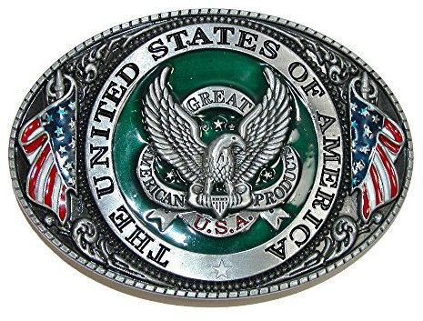 CTM Gürtelschnalle USA American Adler Gr. Einheitsgröße, silber
