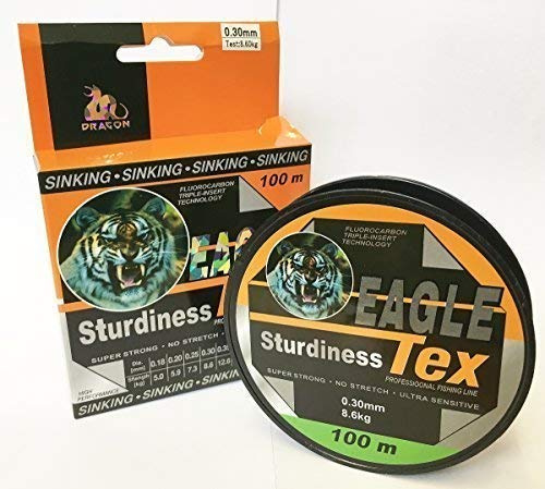 Fluorocarbon Angelschnur 0,12mm 100m 3,0Kg MONOFILE Schnur (0,12mm)