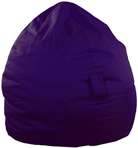 Kinzler S-10053/50 Sitzsack Kimi, ca. Ø65 x H75 cm, klassische Tropfenform, Outdoor Indoor, in vielen verschiedenen Farben, mit Innensack, brombeer