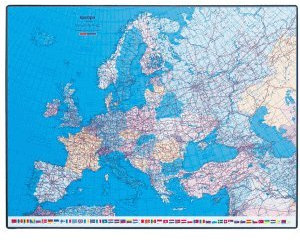 Hansa Schreibunterlage GeoPad Europa (englisch) 65x50cm