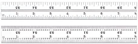 Starrett CB36–4R Kombinationswinkel Klinge mit Zoll Graduierung, Sets schräg und Winkelmesser, Satin Chrom Finish, 4R der Graduierung 2,5 cm, Breite, 3/81,3 cm Stärke, 91,4 cm Größe