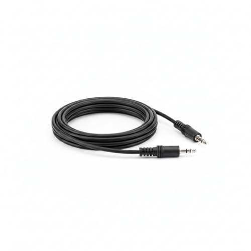 AV:Link 6m 3.5mm Stereo Plug to 3.5mm Stereo Plug Audio Lead Universal Aux Cable for PC, Car, Smartphone, Tablet, Headphones, Portable Audio Devices Black 6.0 Metre