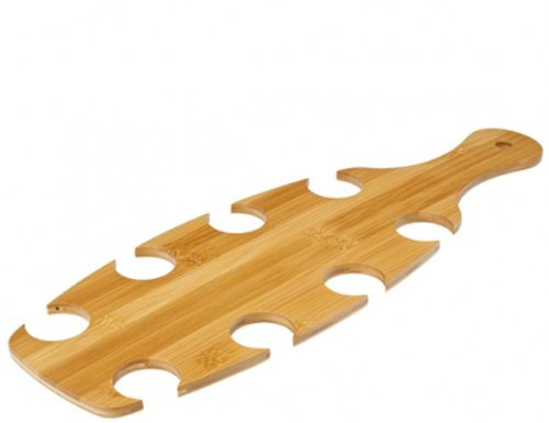 Utopia Bamboo Wine Flight 18inch | Events Paddle, Drinks Paddle, Bamboo Wood Glass Carrier - Ideal for wine tasting events, parties, restaurants and bars