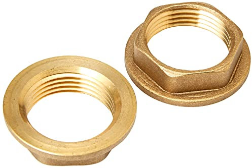Brass Replacement 3/4 BSP Flanged Metal Bath Tap Backnut - 1 Pair