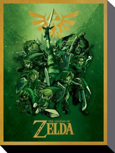 1art1 The Legend of Zelda Poster Link Bilder Leinwand-Bild Auf Keilrahmen | XXL-Wandbild Poster Kunstdruck Als Leinwandbild 80x60 cm