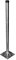 A.S.SAT Stahl Standfuß 100cm mit 20x20 cm Bodenplatte Rohr Ø 48mm verstrebt