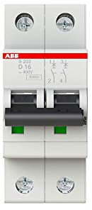 ABB S202 D16 INTERRUTTORE AUTOMATICO 6KA 2P