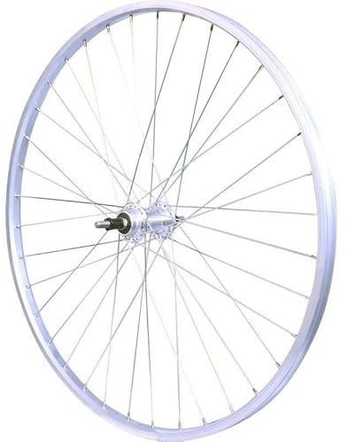 rovva – Hinterrad MTB 24 Zoll-Französisches Produkt (ETRTO: 540 x 37) – 36 Speichen – Achse Nabe 9 mm – Spannbereich Muttern – 6 Geschwindigkeiten – silber