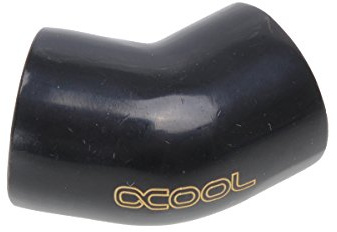 Alphacool 17191 HF L-Verbinder 45° G1/4 IG auf G1/4 IG - Deep Black Wasserkühlung Anschlüsse