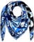 Lorenzo Cana Luxus Seidentuch aufwändig bedrucktes Tuch 100% Seide 90 cm x 90 cm harmonische Blau Farben Damentuch Schaltuch 89156