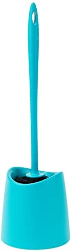 TATAY Klobürste | Robustes Material | Modernes Design | Fester und Langlebiger Bürstenkopf für Hygiene | Farbige WC-Bürsten für jedes Bad | 12 x 12 x 38 cm – Türkis