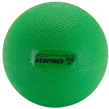 GYMNIC Heavy Med Compact medicine ball for training and rehabilitation, non-slip surface and water filling, ideal for strength and coordination exercises
