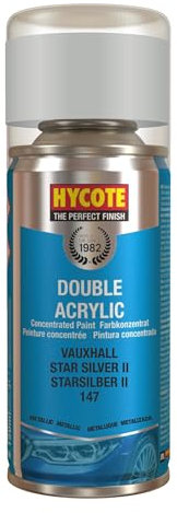 Hycote Double Acrylic Aerosol Car Spray Paint, Vauxhall - Star Silver Metallic, 150 ml