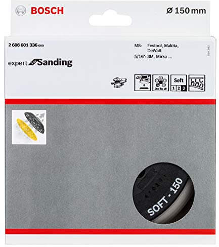 Bosch Professional Multi-Loch Schleifteller (Ø 150 mm, weich, Klett, Zubehör Exzenterschleifer)