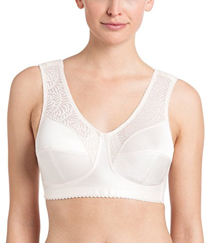 Anita BH Damen ohne Bügel Mylena Entlastungs-BH | Breite gepolsterte Träger, Bruststütze rundum, Glanzstretch mit Baumwolle, Cups B-F