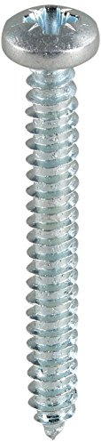 TIMCO BZP PZ1 Pan Head Self-Tapping Screw - 4 x 3/8 - Zinc - Box of 1000
