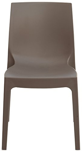 Sedia Rome marrone moka resistente per interni ed esterni (conf. 6 pz)