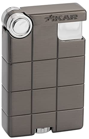 Xikar EX Single Jet Flame Feuerzeug, winddicht, robuster Körper, einfaches Kraftstoffeinstellrad, stilvolles Design, Schutzkappe, Gunmetal