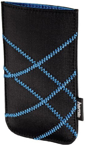Hama Lift Sleeve MP3-Tasche für Apple iPod Touch 4G schwarz/blau