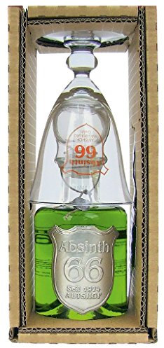 Absinth - 66 Abtshof Single-Set 66% Vol. - 0,2l incl. Absinthlöffel & -glas