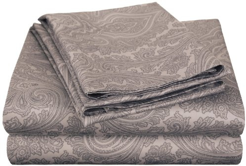 Superior Cotton Blend 600 TC Embroidered Hem Bed Sheets, Queen, White-Black
