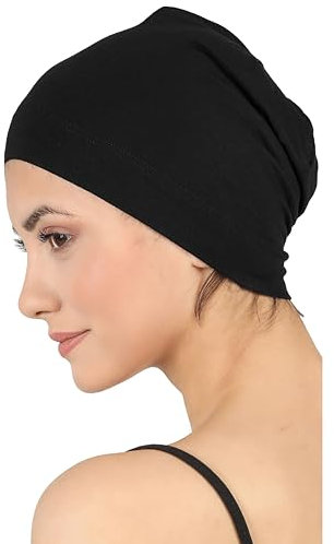 Deresina Headwear Schlafmütze, Chemo Kopfbedeckung (Schwarz)
