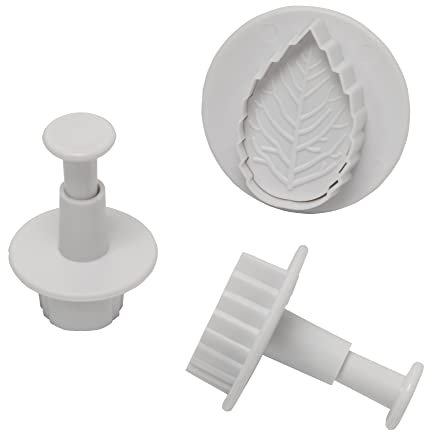 Cake Star Lot de 3 emporte-pièces en forme de feuille de rose pour décoration de gâteaux et pâte à sucre