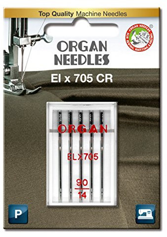 Organ Needles 5486090BL Maschinennadeln, Silber, 90/14 Größe, 5