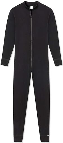 Pleas Thermo Overall Herren - Einteiler Ganzkörperanzug Herren, Schwarz, Gr. L (52)