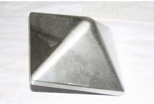 Gartenwelt Riegelsberger Pfostenkappe Aluminium blank 160x160 mm Pyramide mit Dorn Zaunkappe Abdeckungskappe